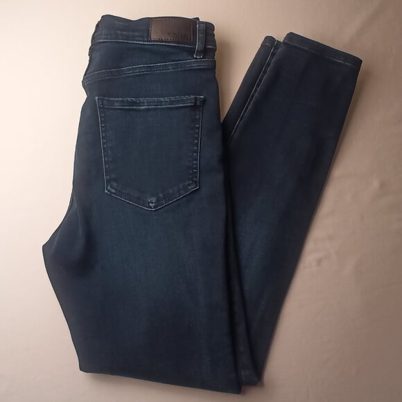 Express Jeans Size 8 Skinny High Rise Denim Perfect Dark Wash - Picture 1 of 10